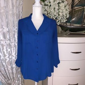 Elementz blue button down shirt